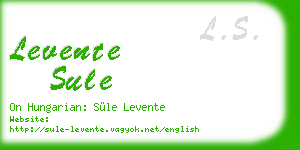 levente sule business card