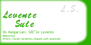 levente sule business card